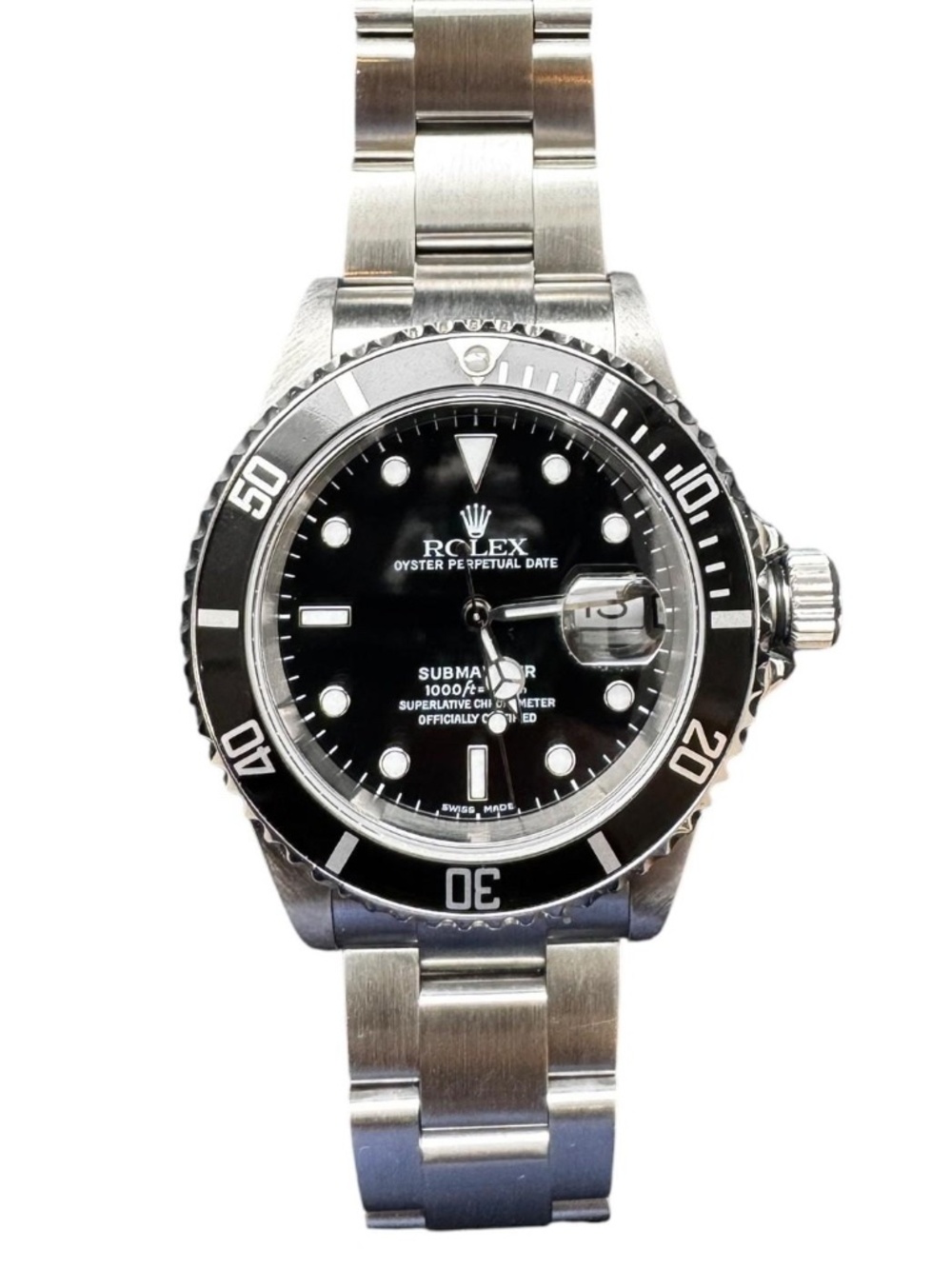 2000 Rolex Submariner Men's Watch 16610 Black Dial Bezel #24693 - Picture 2 of 16